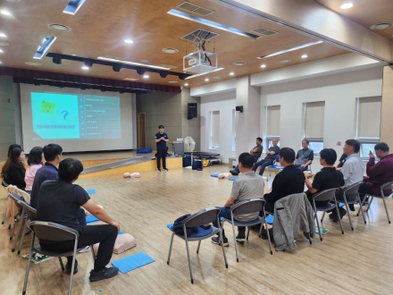 오산시보건소, 자동심장충격기 설치기관 대상 심폐소생술 및 응급처치 교육 실시