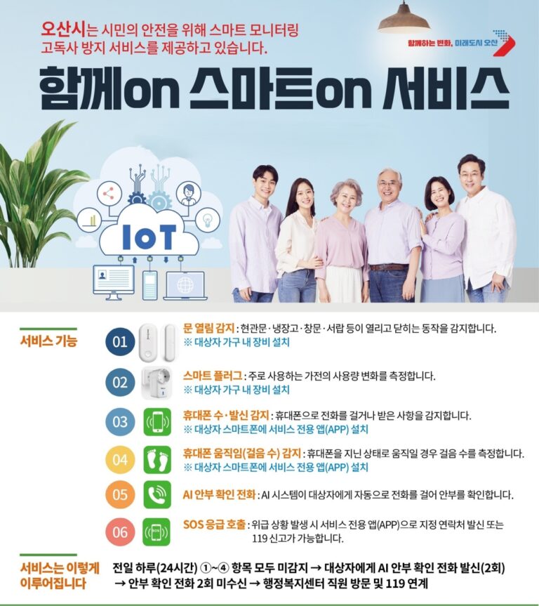 오산시, 경기도 최초 통합구성 고독사 방지 서비스 개시